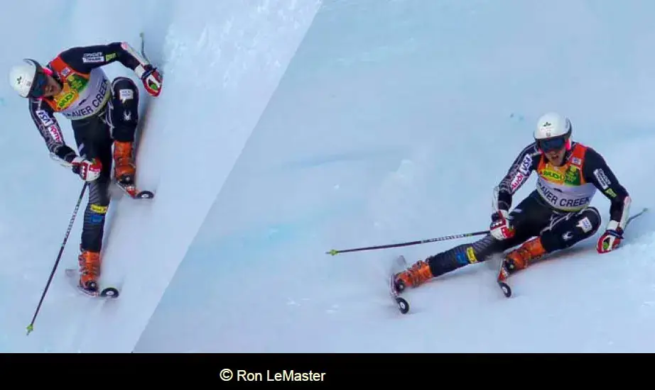 Separación vertical de los pies/esquís - Ted Ligety - Foto Ron LeMaster
