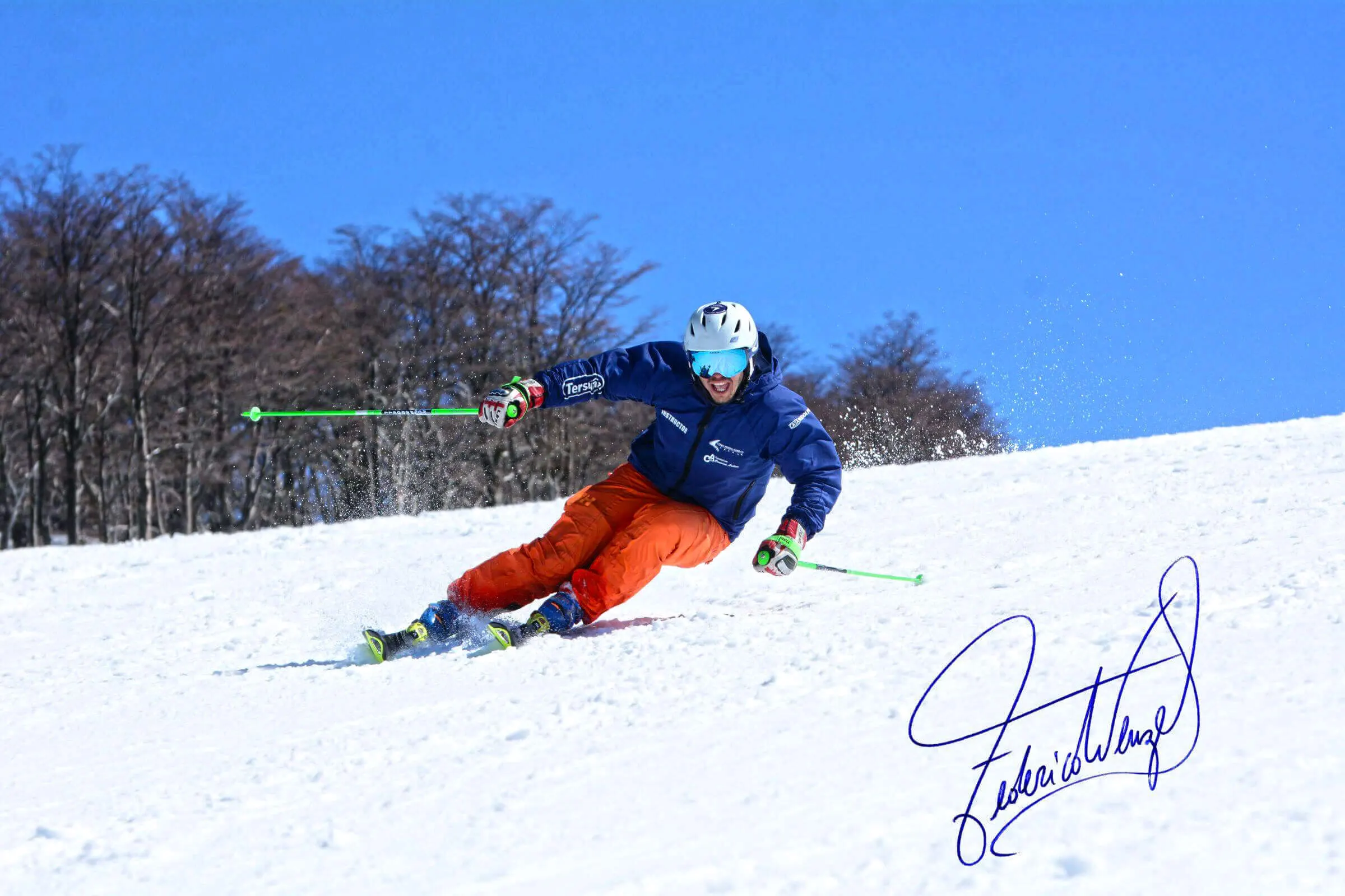 Fede Wenzel Ski Instructor signed
