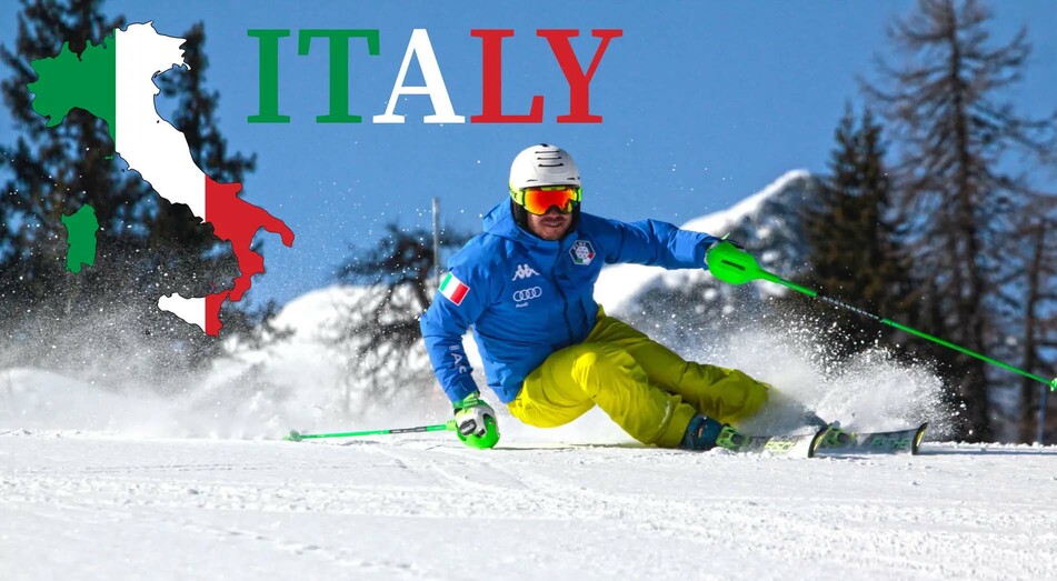 Esquiando en Italia